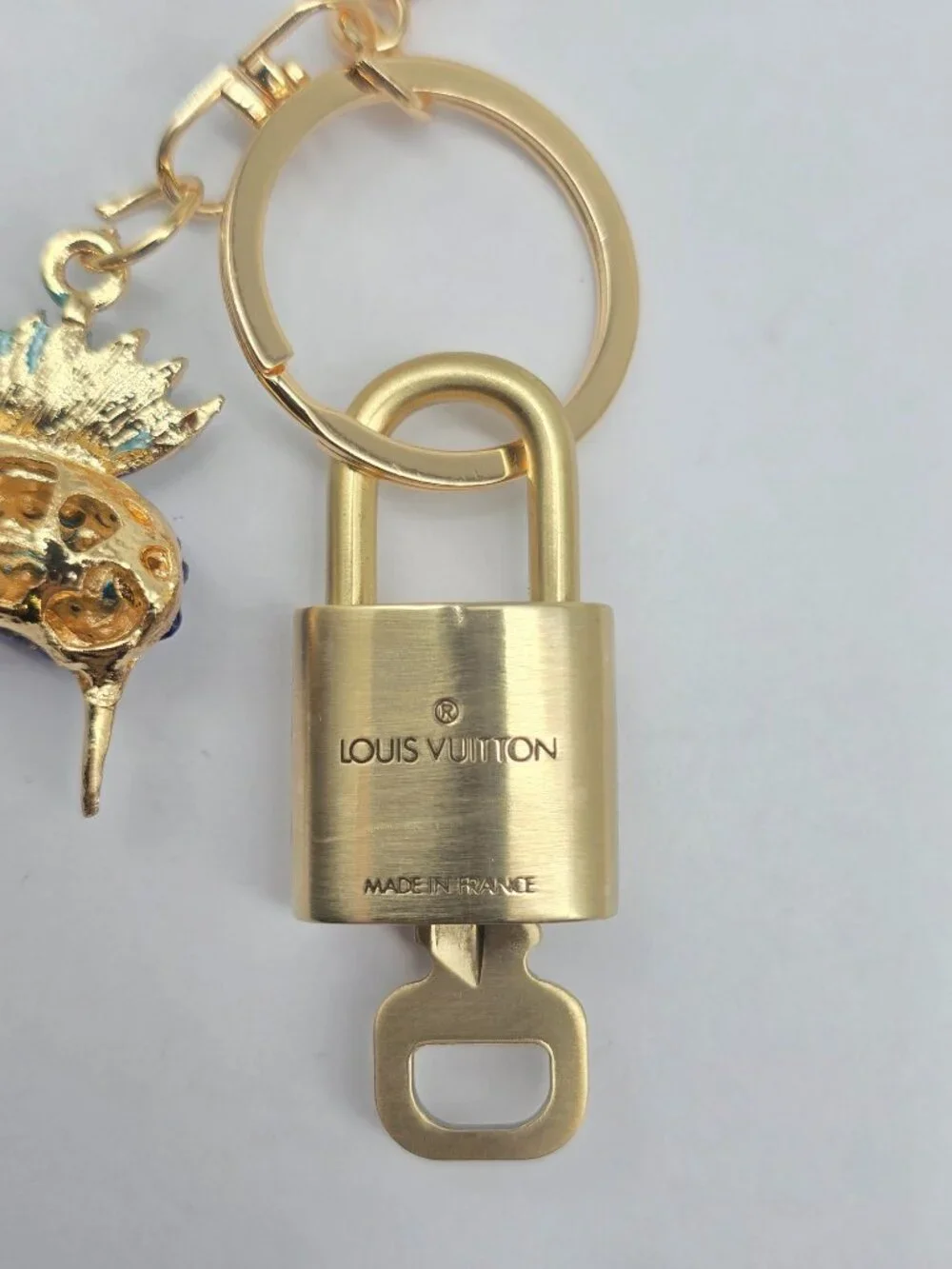 Authentic Louis Vuitton Gold Padlock 🔒 Key Set w/ Unbranded Cat Bag Charm